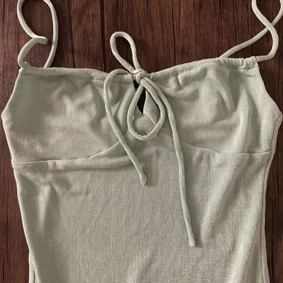 Elodie Light Green Mini Dress - Picture 3 of 5